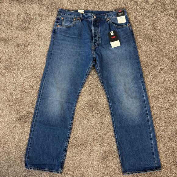 Levi's 501 '93 Straight Fit Selvedge Jeans Mens 36x29 No Stretch Dark Wash Retro